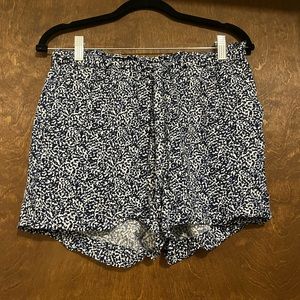 Madewell Bengali Indigo Abstract Tie- Front Shorts